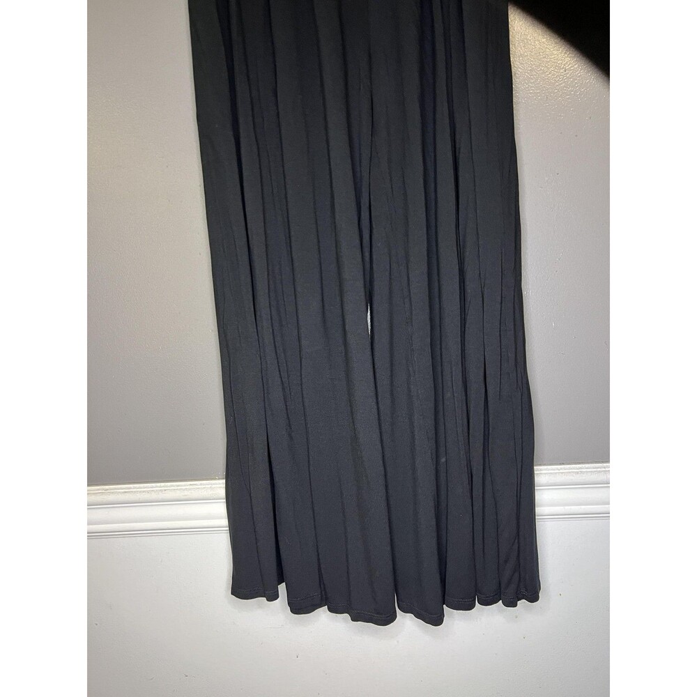 FP Beach Pants Womens Small Palazzo Black Wide Leg Jersey Elastic Waist Casual - Picture 3 of 11